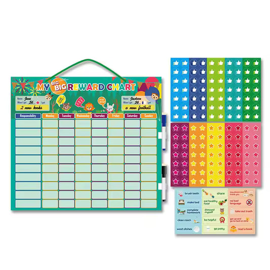 My Big Reward Chart – Magnetic Responsibility Board with 155 Magnets & 2 Markers