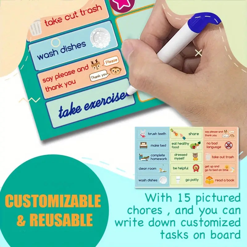 My Big Reward Chart – Magnetic Responsibility Board with 155 Magnets & 2 Markers