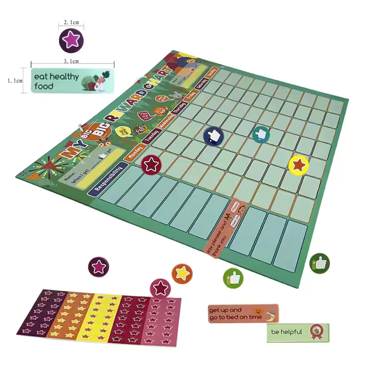 My Big Reward Chart – Magnetic Responsibility Board with 155 Magnets & 2 Markers