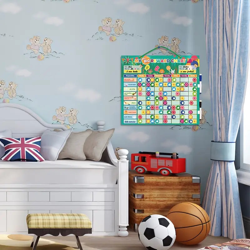 My Big Reward Chart – Magnetic Responsibility Board with 155 Magnets & 2 Markers