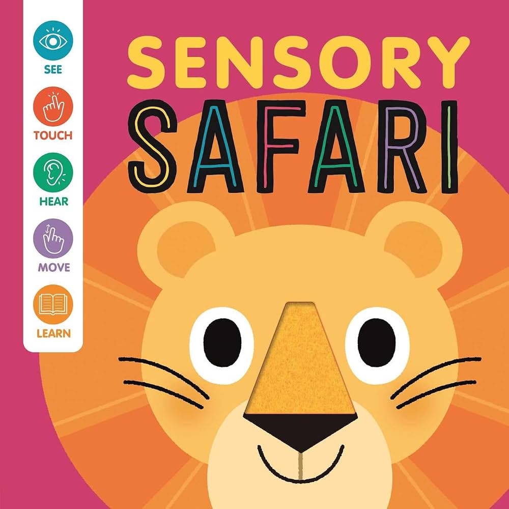 Sensory Animal Touch-and-Feel Board Books – Safari, Pets, Ocean & Dinosaurs