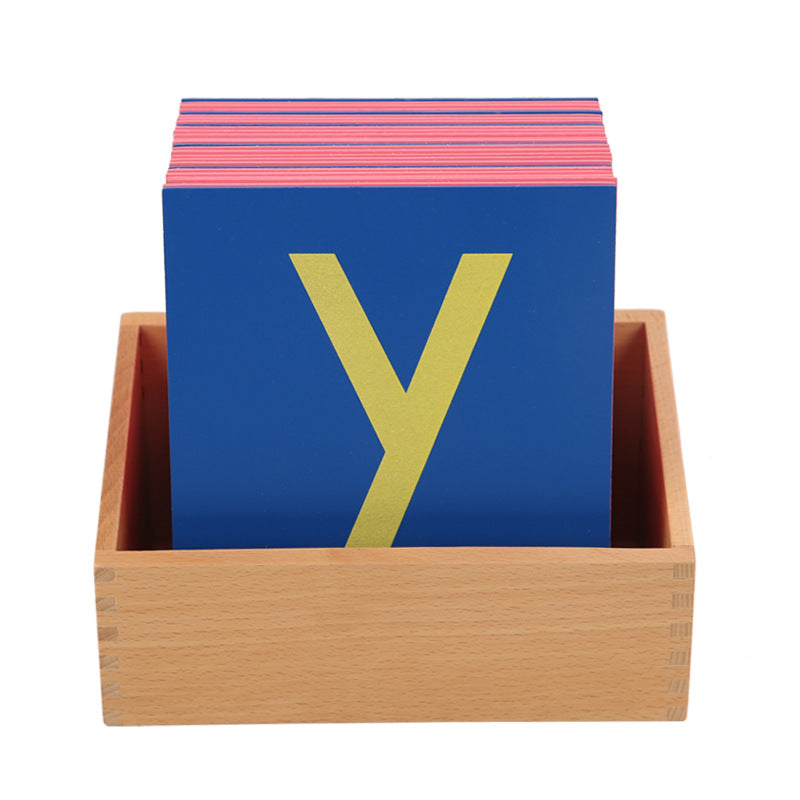 Montessori Sandpaper Letters – Wooden Uppercase & Lowercase Tracing Set