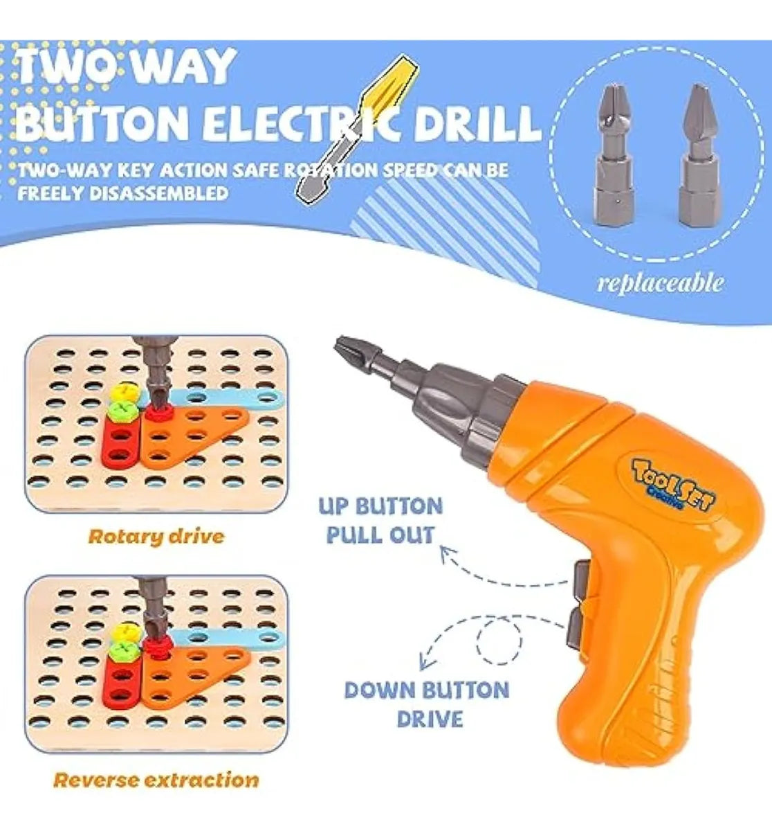 Wooden Screw Tool Set for Kids – Construction & Engineering Play