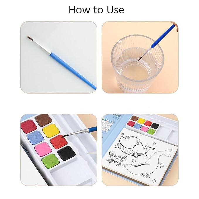 Kids Magic Watercolor Painting Book Kit