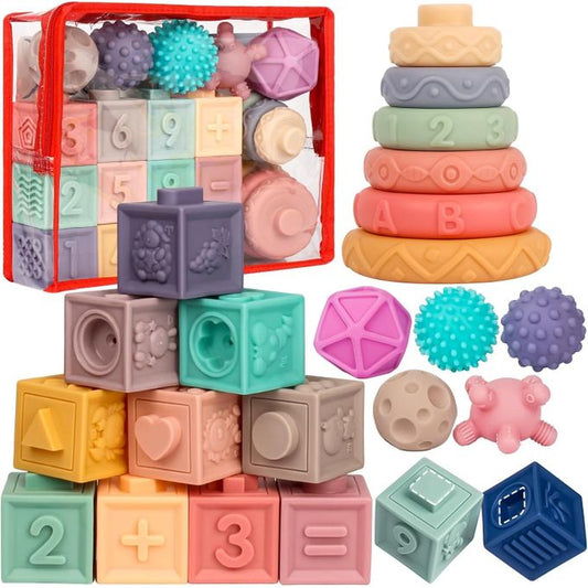 23 Pieces Silicone Blocks Set