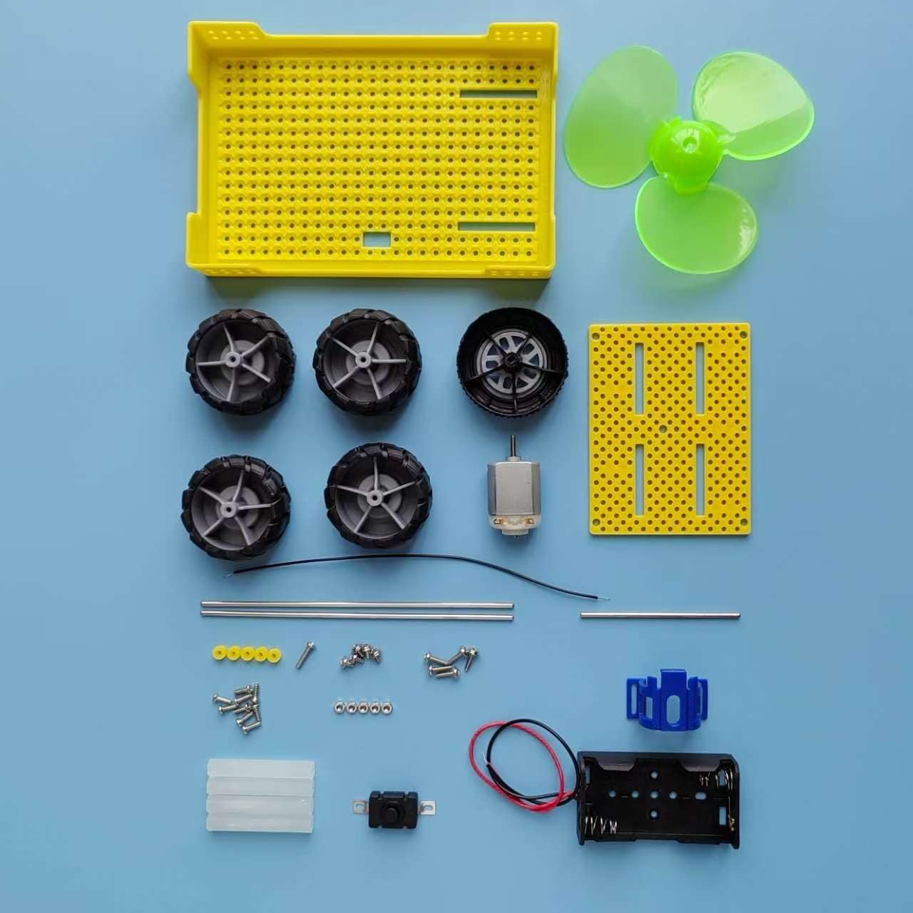 Wind-Powered DIY Car Kit – STEM Fan Jeep