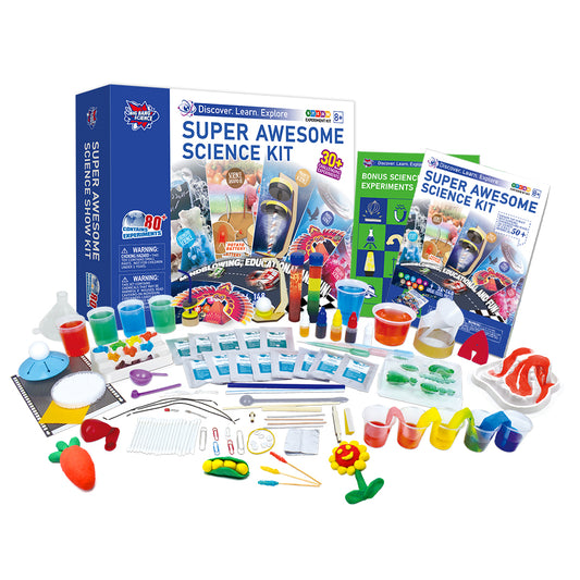 Super Awesome Science Kit – 80+ Hands-On Experiments for Curious Kids (Age 8+)