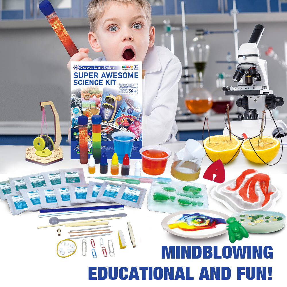 Super Awesome Science Kit – 80+ Hands-On Experiments for Curious Kids (Age 8+)