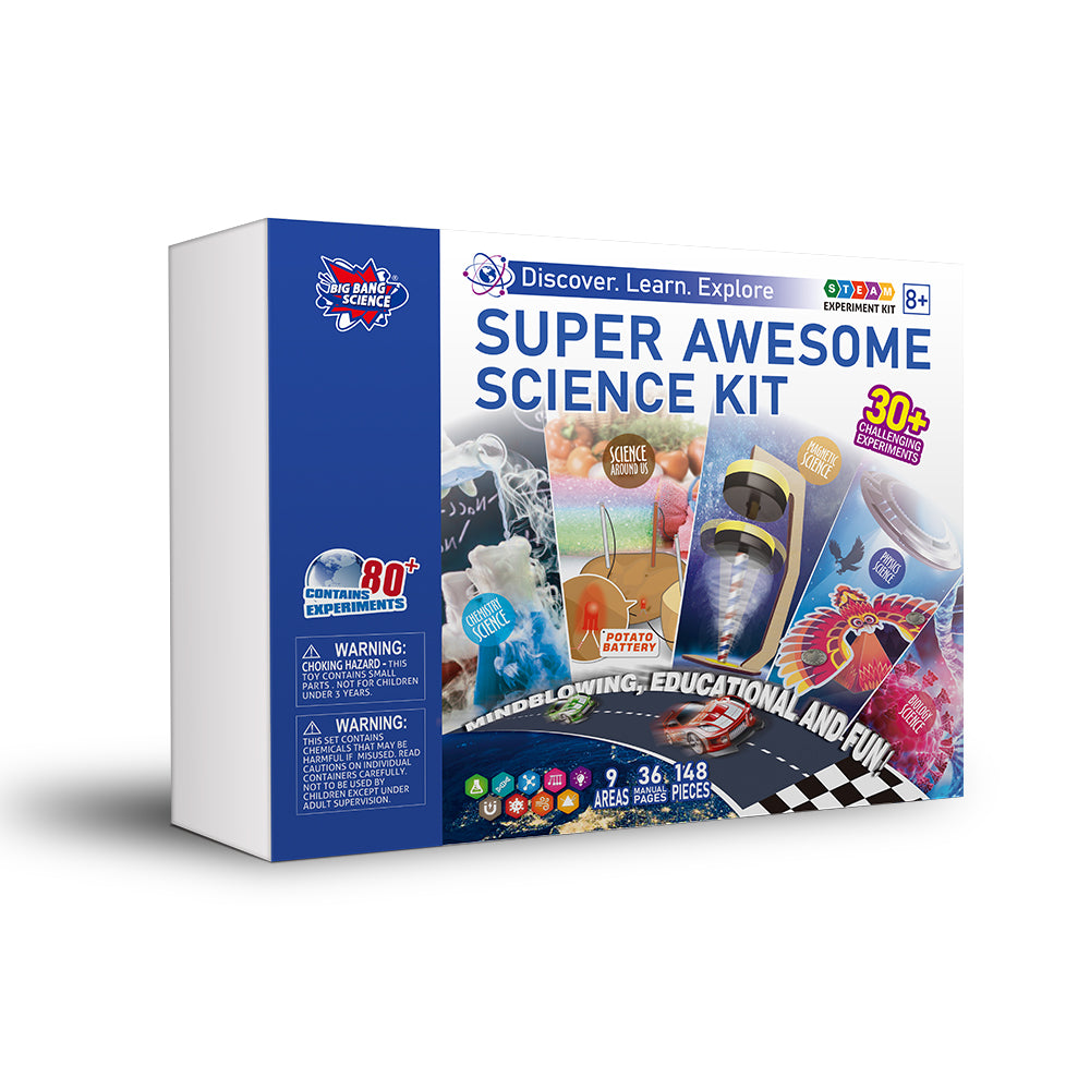 Super Awesome Science Kit – 80+ Hands-On Experiments for Curious Kids (Age 8+)