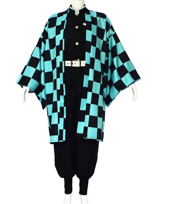 Tanjiro Kamado Full Demon Slayer Cosplay Set with Haori & Corps Uniform