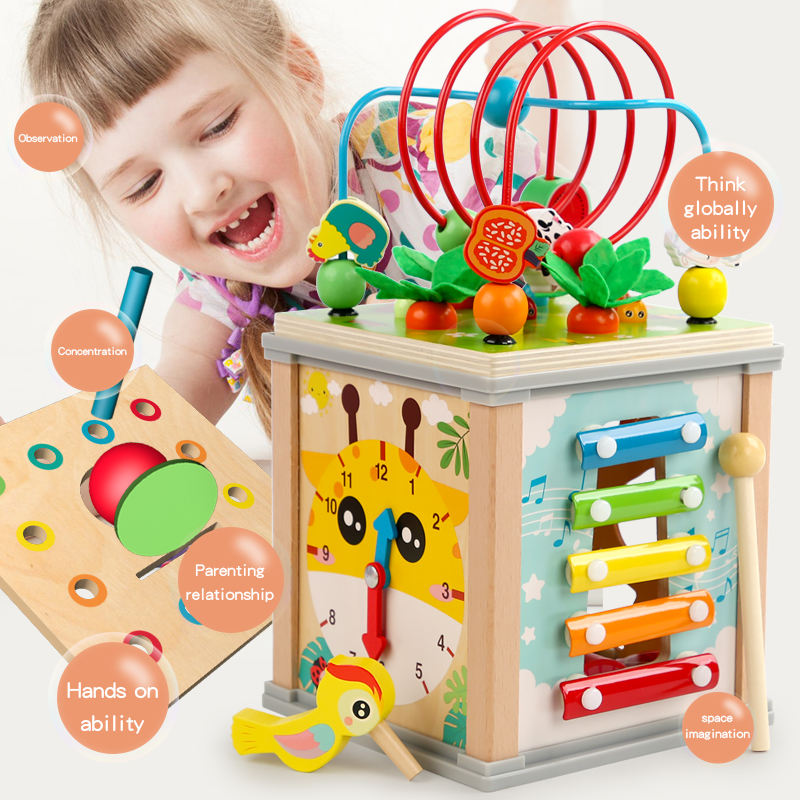 10-in-1 Wooden Learning Board – Montessori Sensory Toy