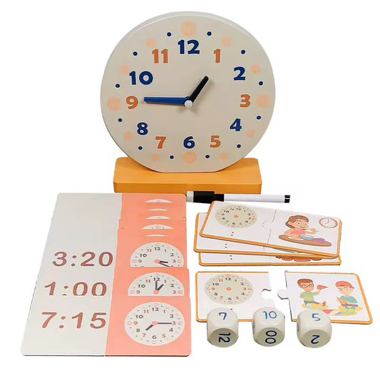 Montessori Clock Learning Set – Time-Telling Educational Toy
