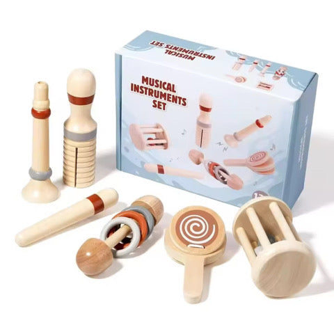 Wooden Musical Instruments Set – 7pc Montessori Music Toy