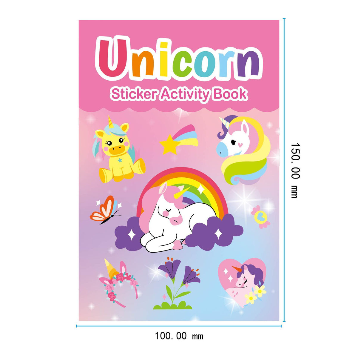 Reusable unicorn sticker scenes for kids activity book