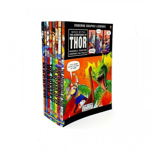 Usborne Graphic Illustrated Series 6 books- The Adventures of Robin Hood, The Odyssey, The Three Musketeers, MacBeth, The Hound of The Bakervilles,  Alice in Wonderland