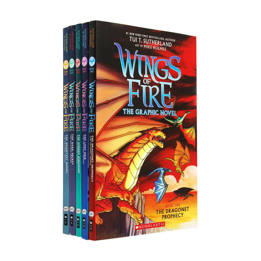 Wings of Fire Graphic Novels Books Set Full Colour by Tui T. Sutherland | Fantasy Adventure for Kids: Dragons, Magic, Imagination, & Epic Stories