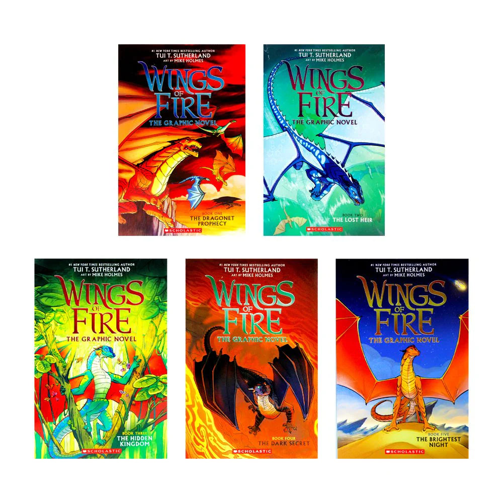 Wings of Fire Graphic Novels Books Set Full Colour by Tui T. Sutherland | Fantasy Adventure for Kids: Dragons, Magic, Imagination, & Epic Stories