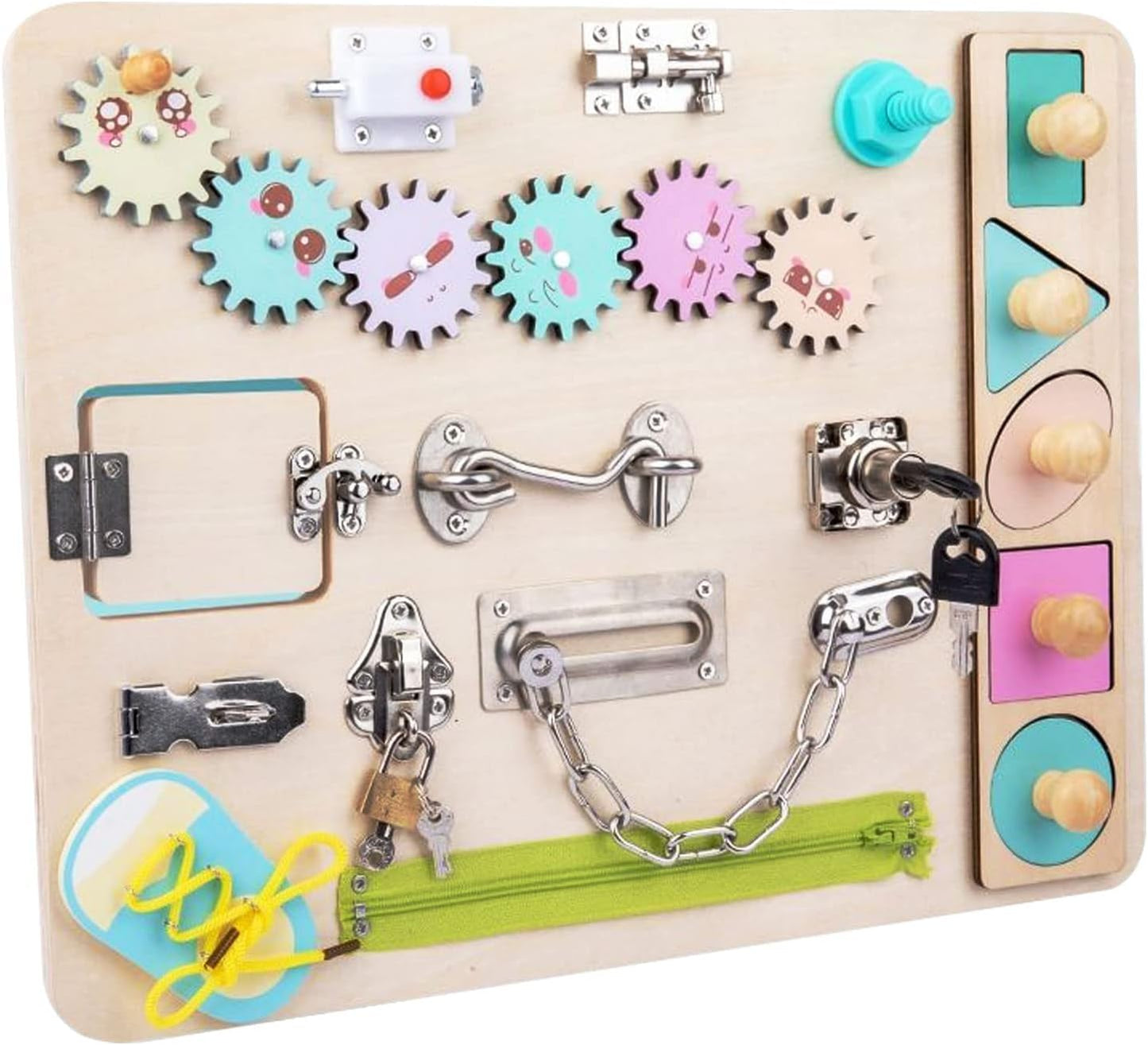 Montessori Wooden Busy Board