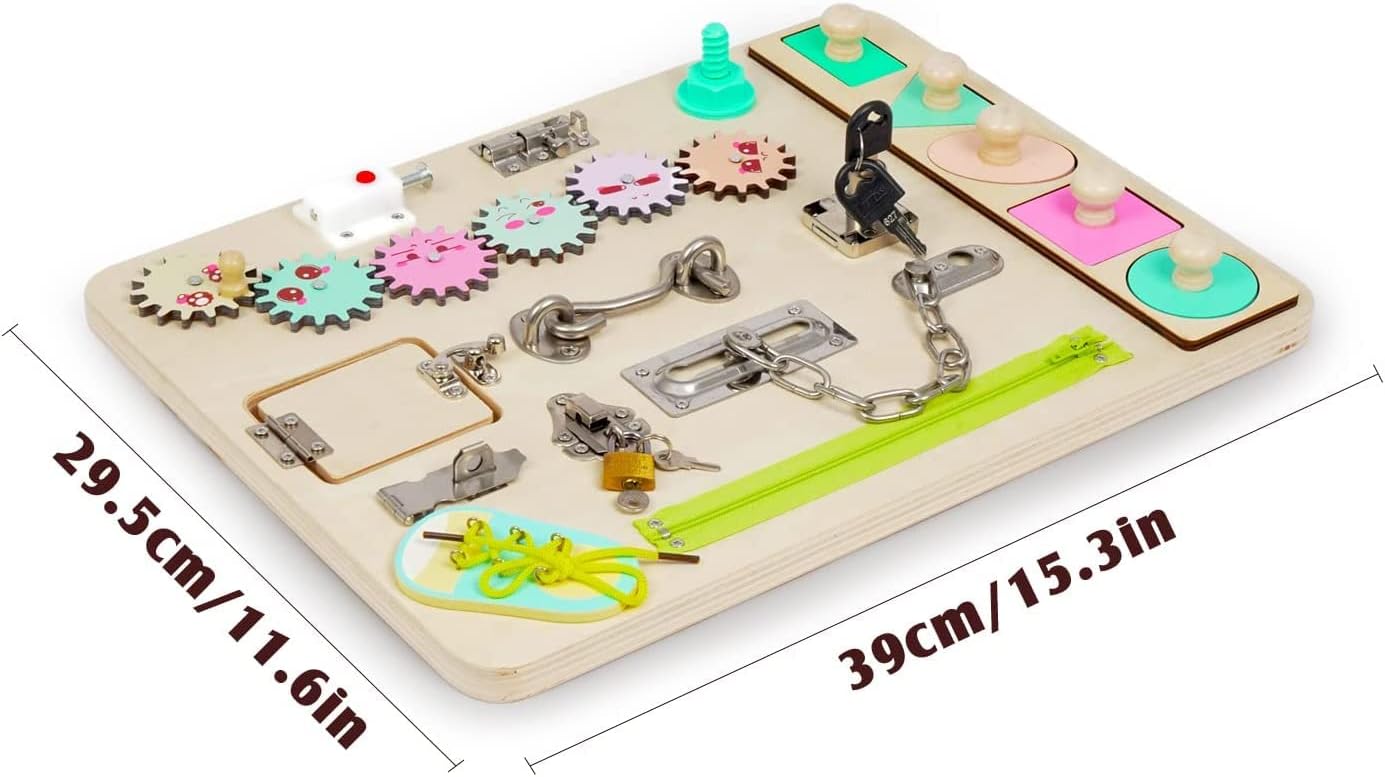 Montessori Wooden Busy Board