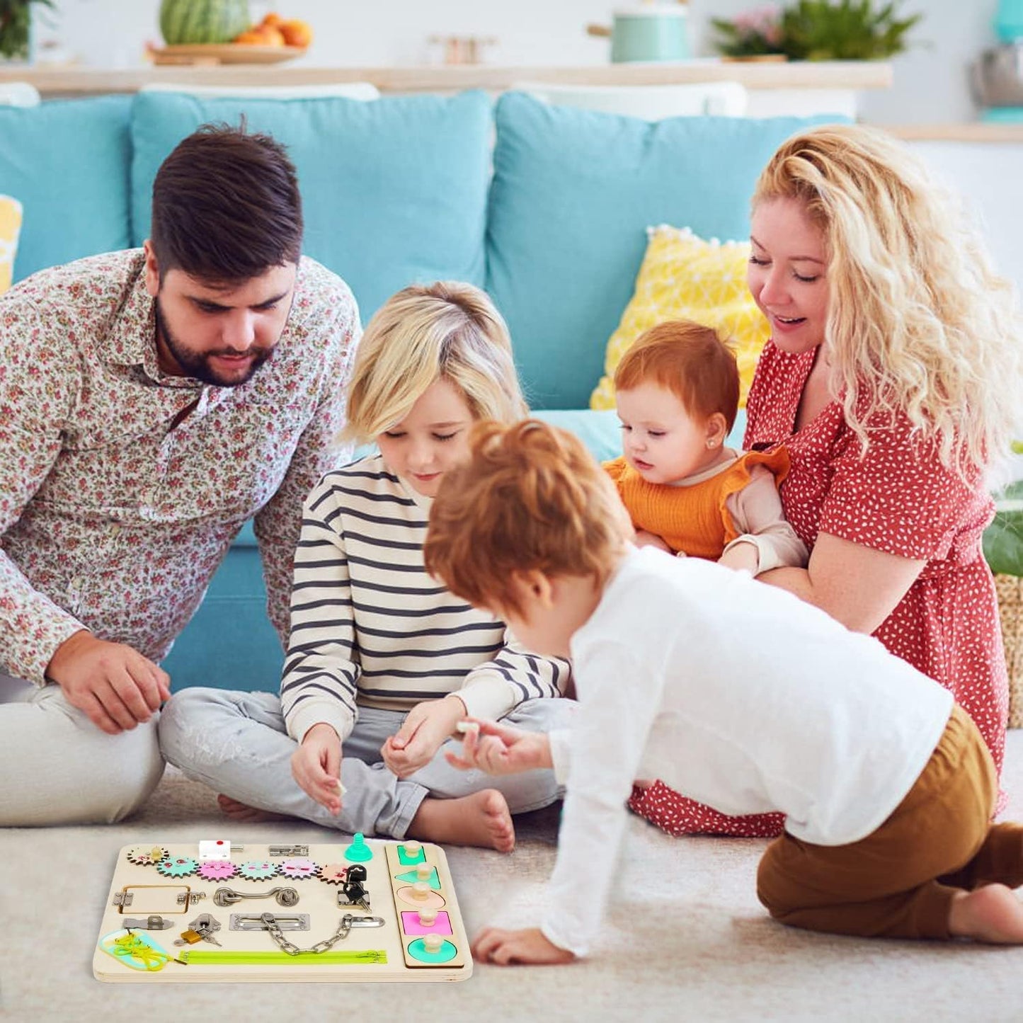 Montessori Wooden Busy Board