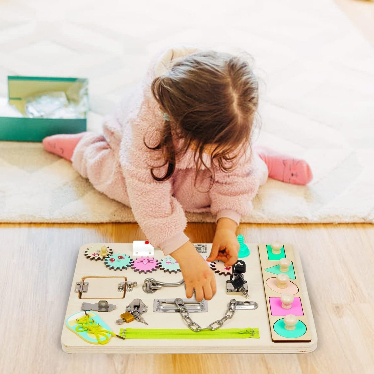 Montessori Wooden Busy Board