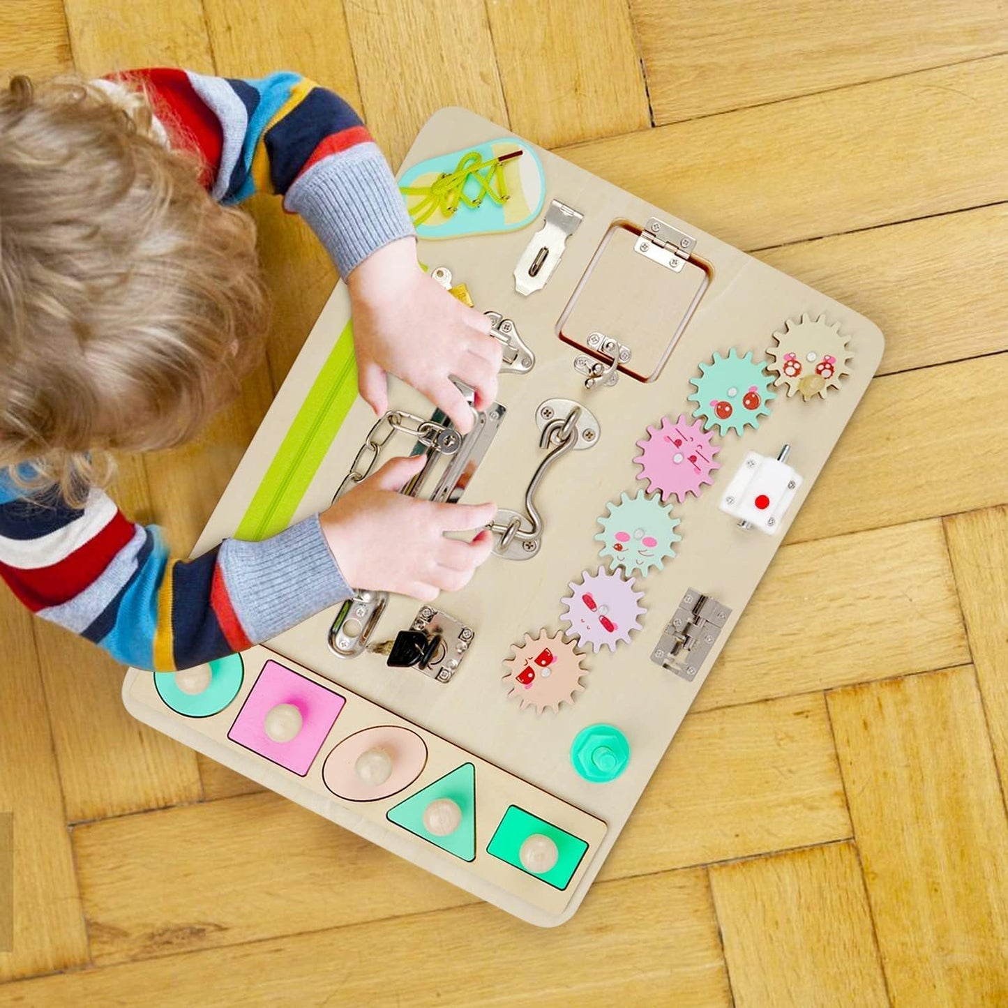 Montessori Wooden Busy Board